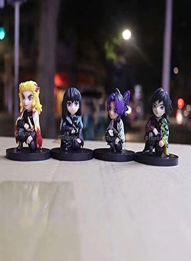 Trunkin Demon Slayer Giyu Tomioka Shinobu Kocho Rengoku Kyoujurou Tokito Muchiro Mini Sitting Figurines Set of 4 - Image 5